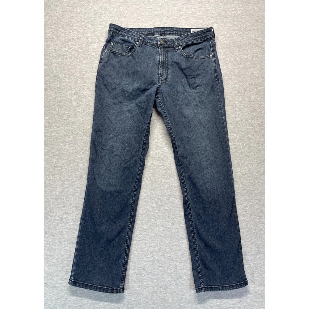 Buffalo David Bitton Jackson Jeans Mens 34x30 Blue Slim Fit Denim Straight Leg